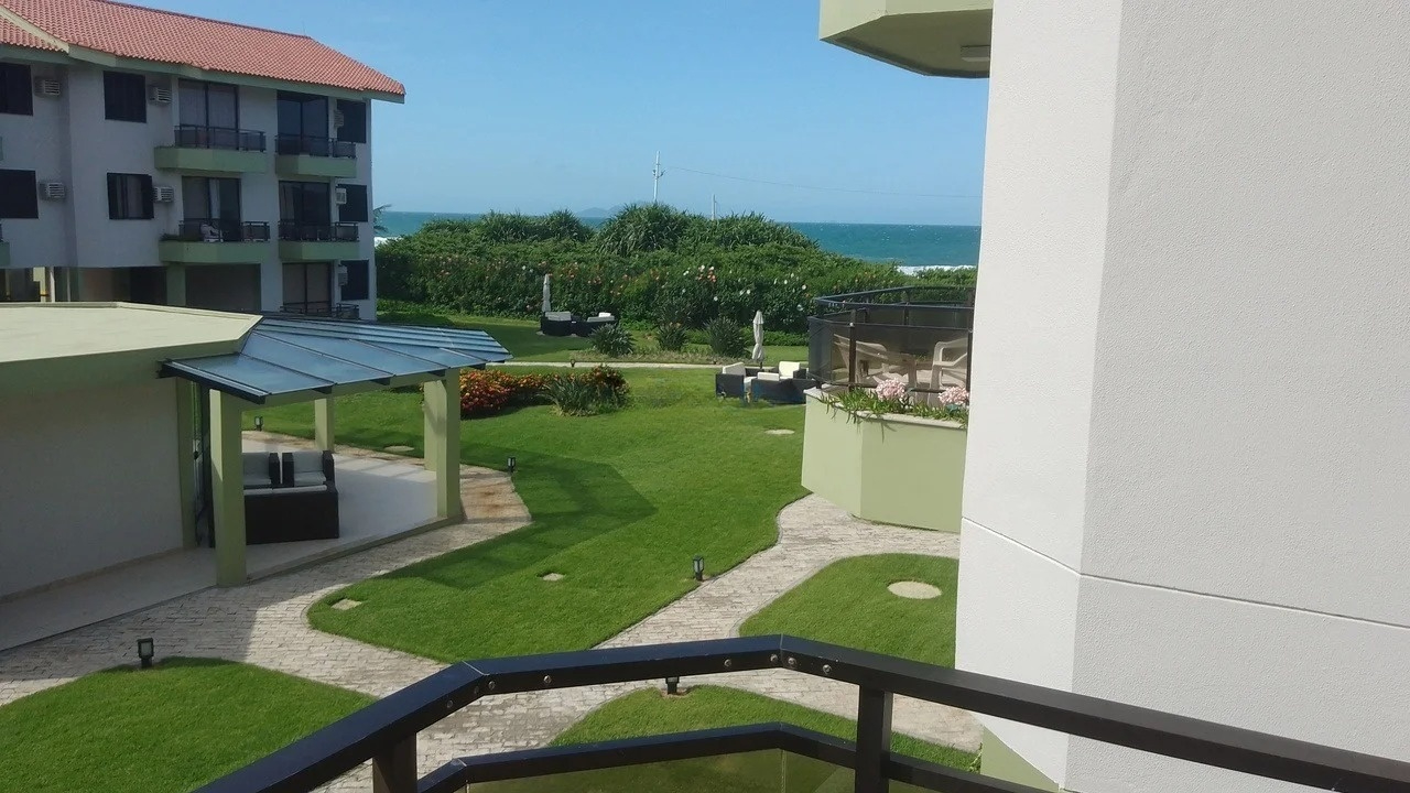 Vista frontal do apartamento no Centrinho dos Ingleses