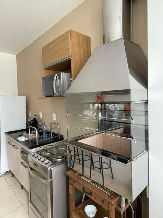 Vista noturna do apartamento